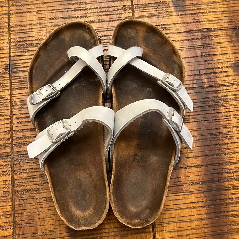 Silver Birkenstocks